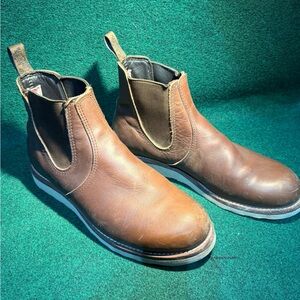 Brown Leather Chelsea Boots